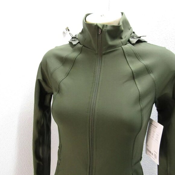 NEW ATHLETA Womens Interval Workout Jacket Hooded Aspen Green Size XS - Picture 2 of 12